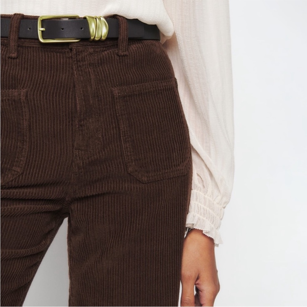 Reformation Brown Corduroy Flare Pants - Picture 2 of 6